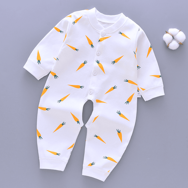 婴儿连体衣纯棉哈衣爬爬服长袖宝宝衣服新生儿四季包屁衣代发包邮