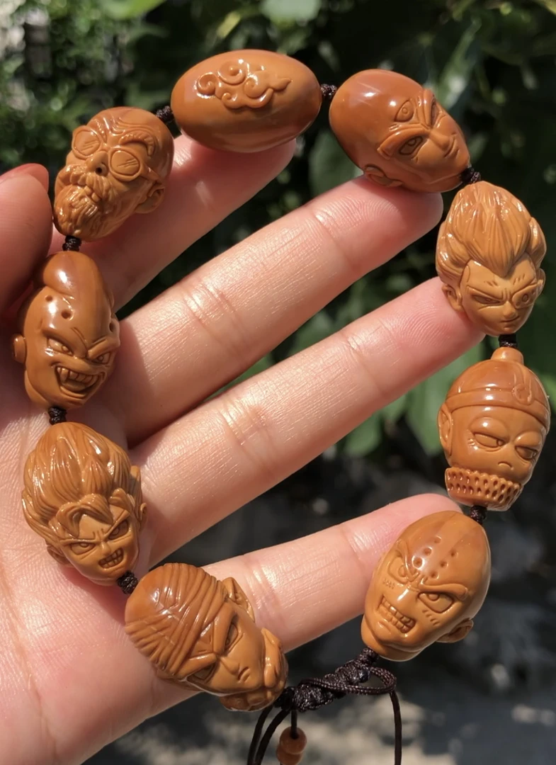 童年回忆【七龙珠】橄榄核纯手工雕刻老树水晶核