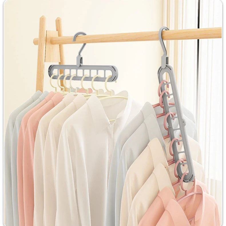 【横竖两用】同款多功能衣架九孔防滑整理收纳神器旋转晾衣架