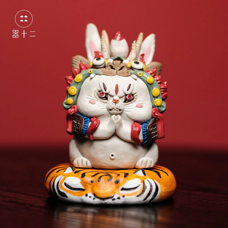 器十二兔爷中国风国潮摆件茶宠香炉桌面兔子高级感生日创意的礼物