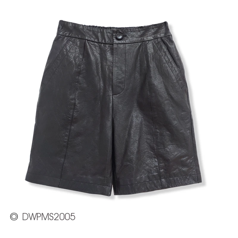 【轻奢野专享】DWPMS2005女士新款时尚真皮短裤