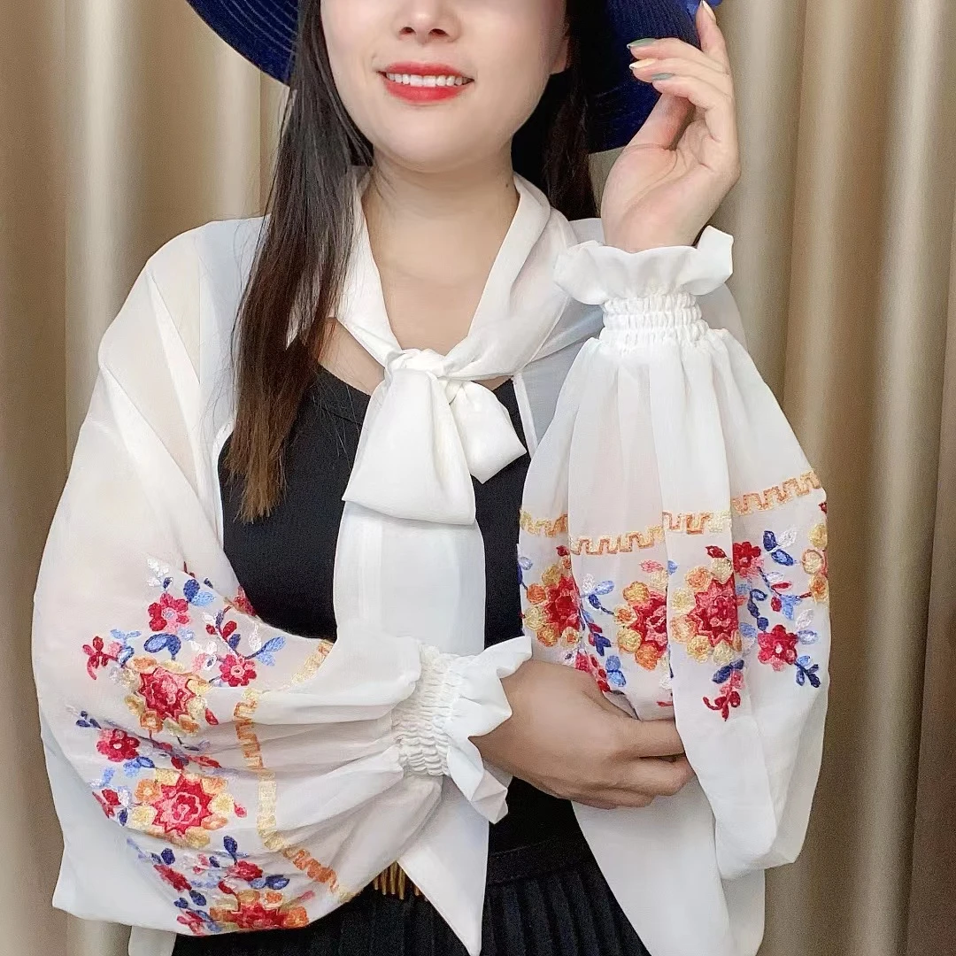 【精品刺绣披肩】新款精品刺绣披肩雪纺冰凉夏季披肩防晒