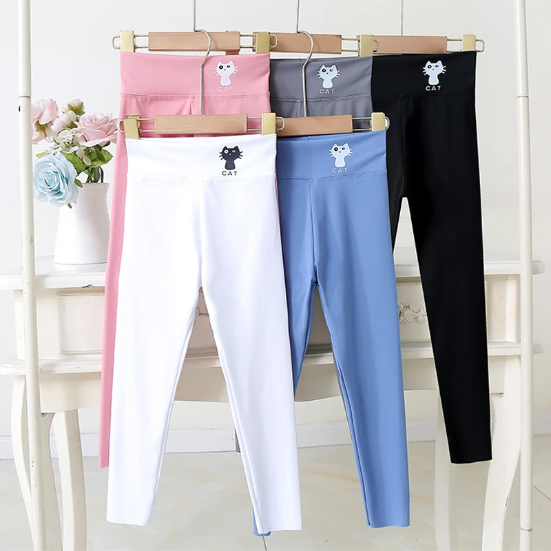 女童白色鲨鱼裤春秋新款儿童外穿高腰打底裤中大女童紧身芭比裤子