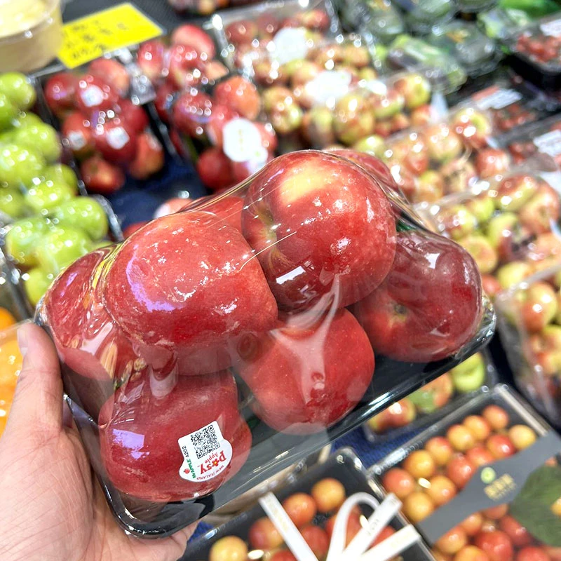 丁峰包装一次性黑耀底打包盒鲜果切塑料托盘包装盒水果店生鲜外卖