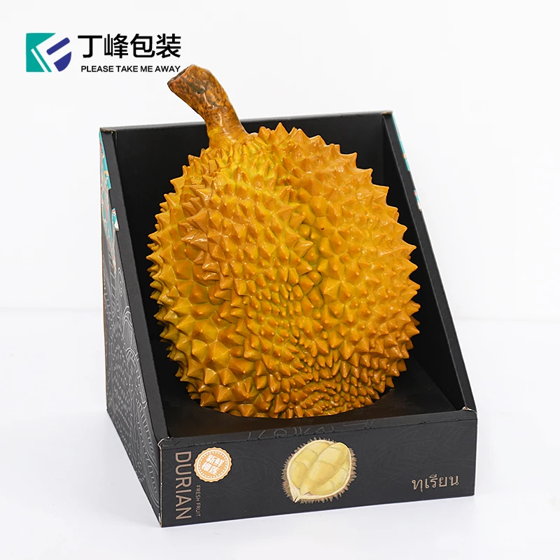 丁峰包装【10/25个】黑色UV榴莲陈列箱