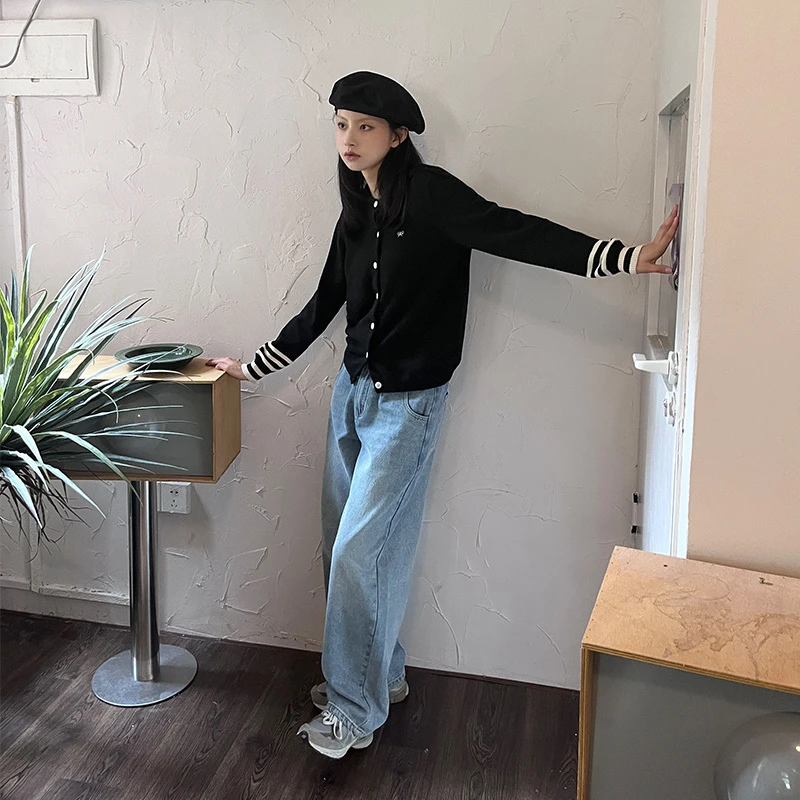 银河汽水 高腰复古牛仔裤女夏季2022年新款直筒裤宽松显瘦阔腿裤