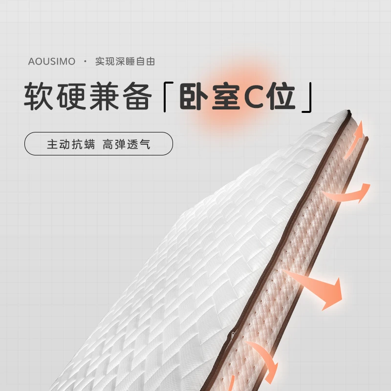 【五星级酒店同款】 XM-1五区袋装独立弹簧进口乳胶床垫护脊家用