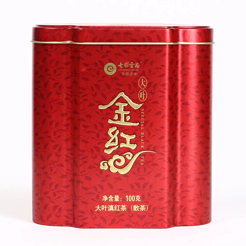 七彩云南大叶金红滇红茶100克罐装
