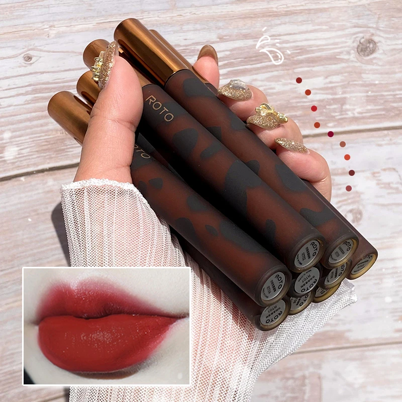 琥珀唇釉丝绒雾面哑光不掉色不沾杯空气平价学生款女小众品牌口红