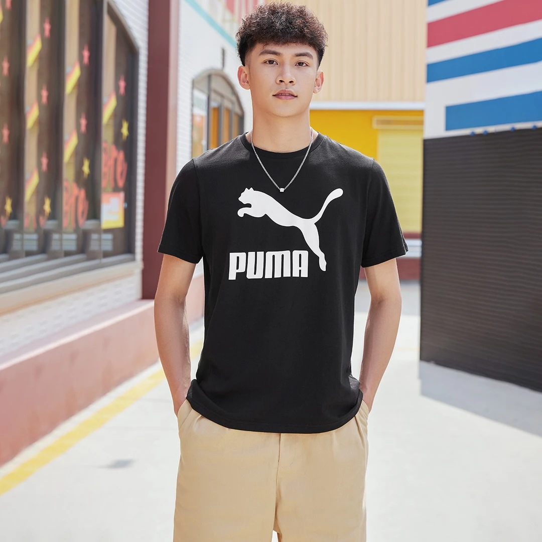 PUMA彪马男女夏季大LOGO短袖T恤