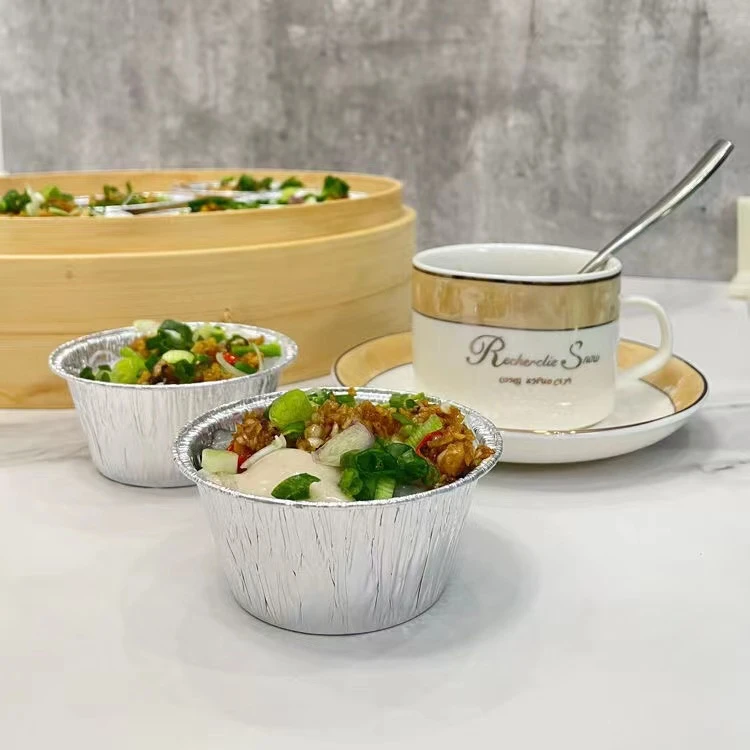 30只（新疆包邮）一次性锡纸杯蛋挞杯烤箱耐高温蛋糕杯圆形布丁杯