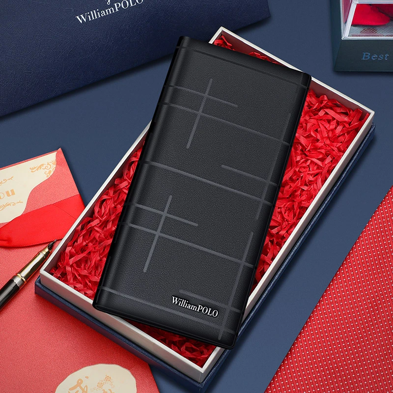 英皇保罗钱包男2022新款高档品牌真皮皮夹长款卡包送男友生日礼物