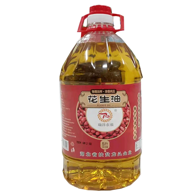 湖北省红安县  农家土榨花生油  5L/桶