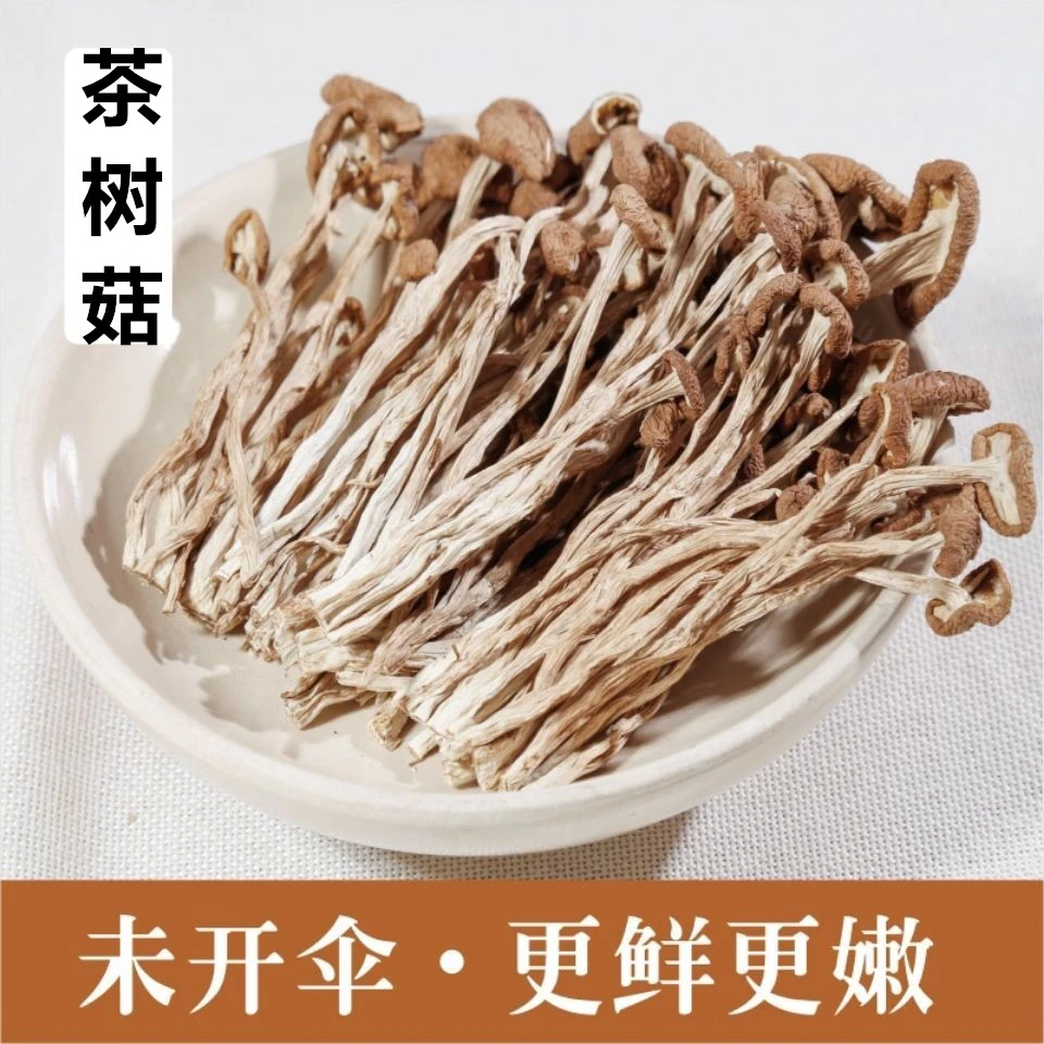 【农家茶树菇】福建古田头茬干净未开伞茶树菇炖鸡干货特产100g菌菇