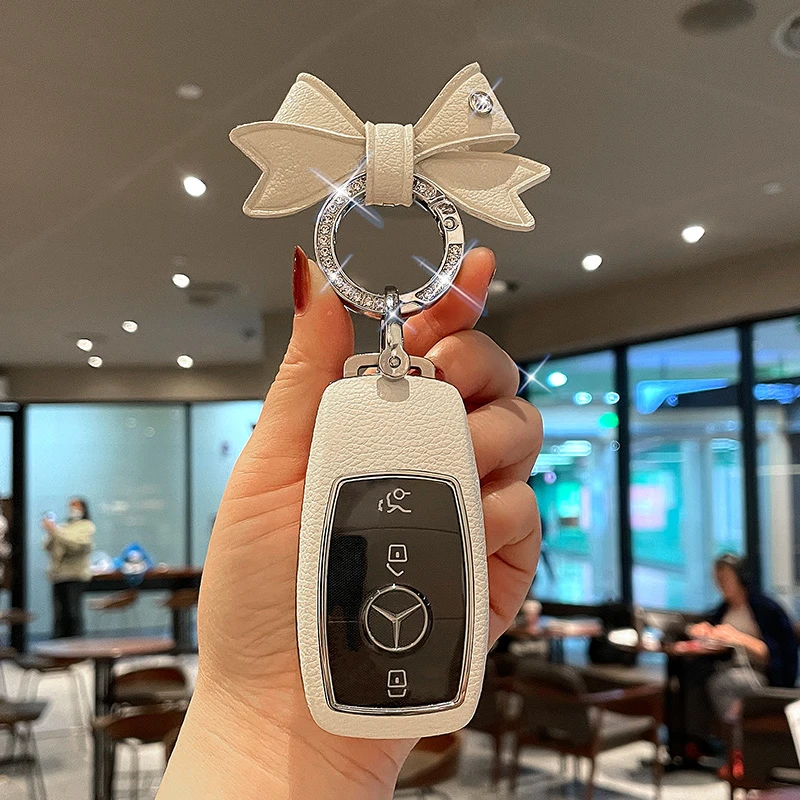 适用2022新款奔驰G500钥匙套G级g350车真皮壳19-22款大g时尚扣女