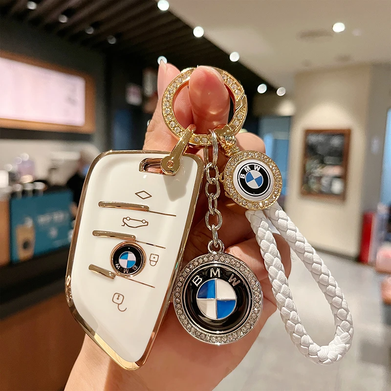 适用于宝马525钥匙套五系3系5系7系X1X3X5X6X7刀锋壳扣高档包女