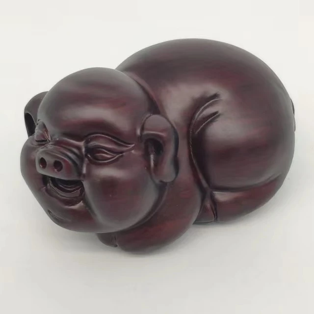 黑檀笑笑猪工艺摆件规格12 CMX8CMX7.5CM