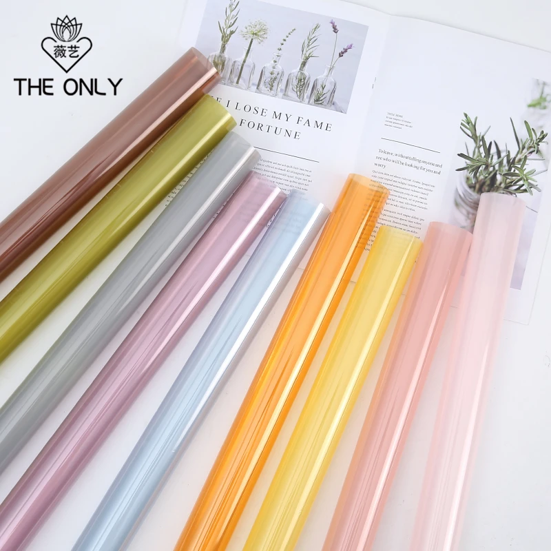 薇艺琉璃系列鲜花包装纸新款糖果色包花纸新款花艺资材花束包装纸