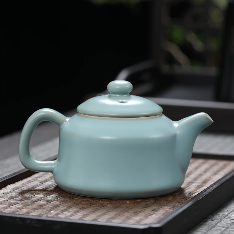 元青MULTIPOTENT汝窑茶壶开片可养陶瓷功夫茶具泡茶壶迎宾壶150ML