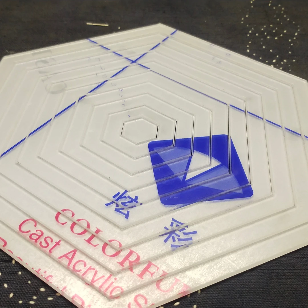 【瑜芳阁】亚克力模板套装 祖母套装 五边形 心形 立体荷花模版