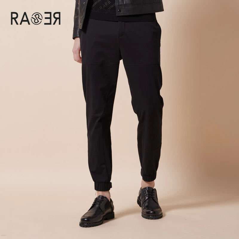 RARE意大利威雅 男装 腰部黑色logo绣花点缀运动裤长裤休闲裤