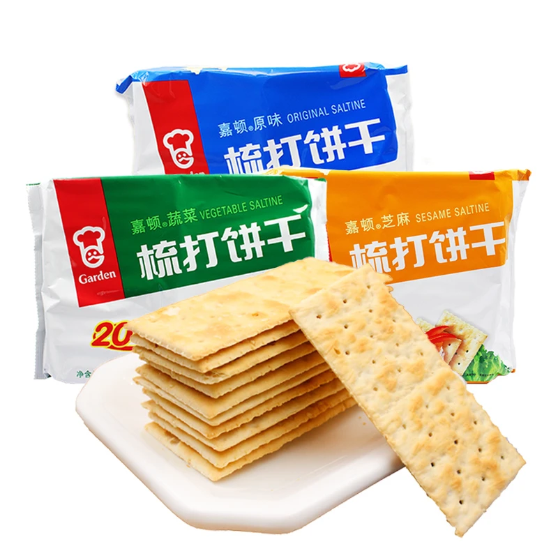 GARDEN/嘉顿梳打饼干420g/460g包办公休闲代餐苏打早餐下午茶零食