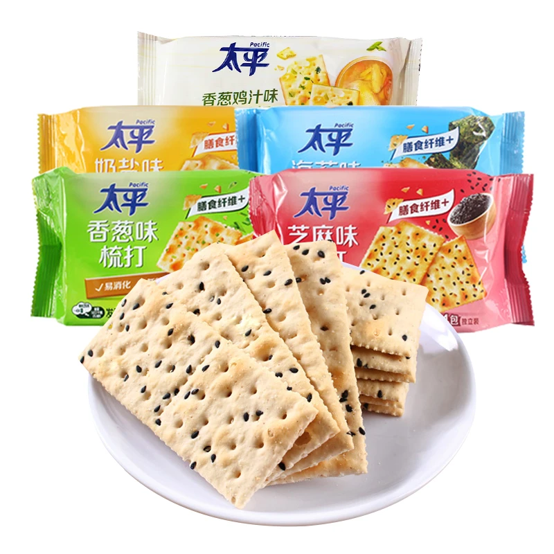 Pacific/太平苏打饼干100g奶盐味香葱零食小吃早餐饼代餐小包