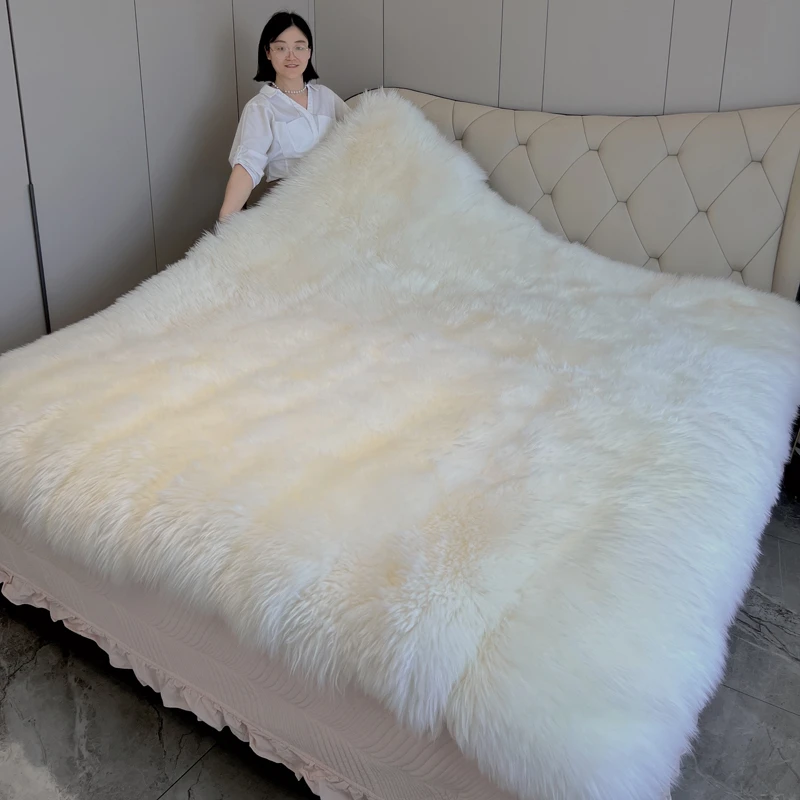 加大羊皮皮毛一体褥子加厚保暖保暖床垫羊毛毯羊皮羊皮褥子羊毛毯