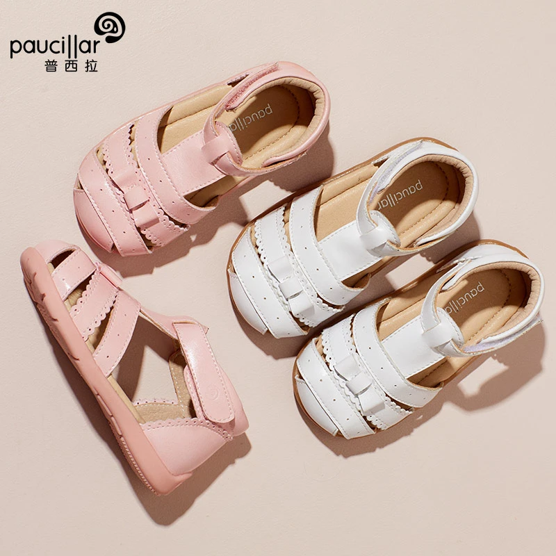 普西拉夏季宝宝凉鞋女防滑软底皮公主鞋婴儿小童女童小女孩学步