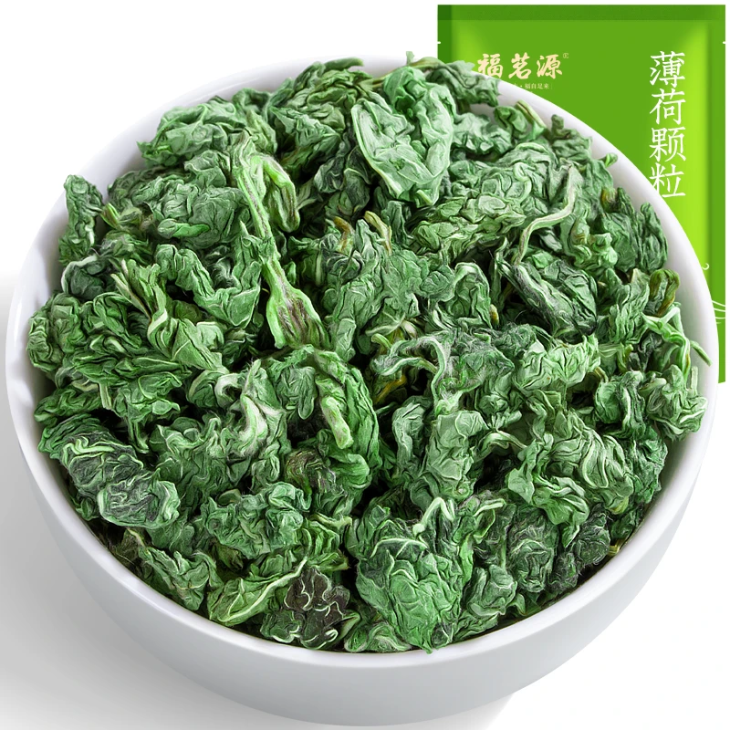 福茗源 薄荷叶干颗粒 茶叶 食用薄荷花草茶 泡水喝的清凉花250g袋