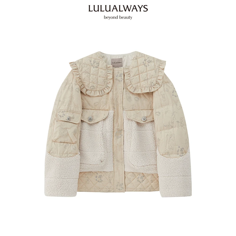 LULUALWAYS新款法式娃娃领羽绒服LMD8020