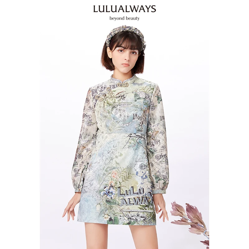 【高高甄选】LULUALWAYS春季宽松印花连衣裙LNA5068
