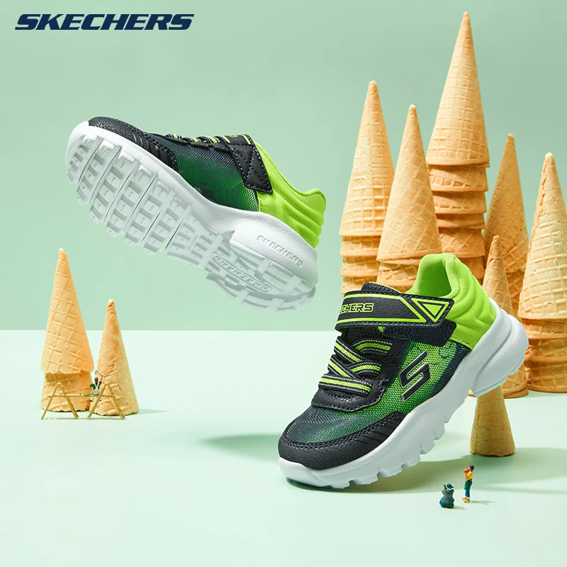 Skechers斯凯奇童鞋小童魔术贴时尚网面透气学步鞋407274N