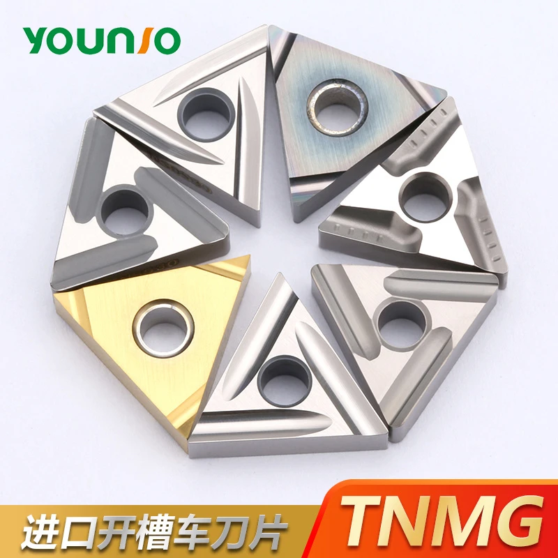 进口数控三角形开槽精车刀片TNMG160404R-VF/TNGG160402R-S PV720