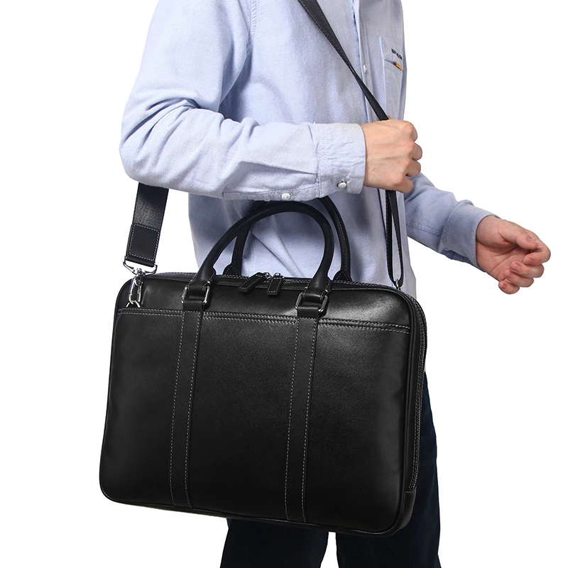 真皮男包新款商务包男士手提包横款公文包男式包包电脑斜挎单肩包