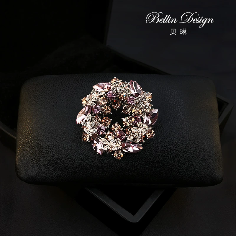 合金胸针 紫金花复古高档女气质优雅百搭别针配饰大衣胸花3707