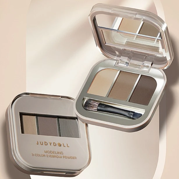 Judydoll橘朵立体造型三色眉粉自然深棕灰卧蚕哑光三色盘持久阴影