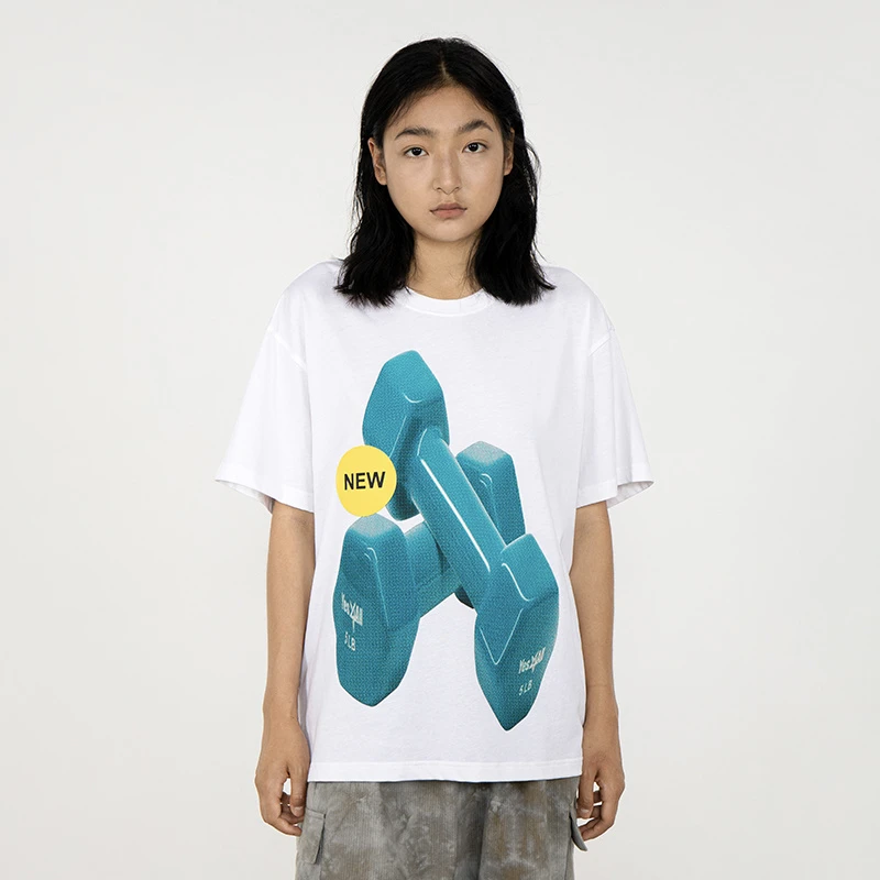 CONP 22SS Dumbbell Stamp T-Shirt 5LB重新品哑铃印花T恤