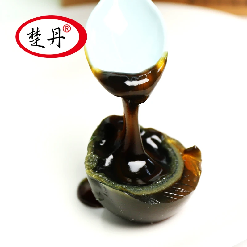 楚丹松花蛋流心皮蛋10枚600克溏心变蛋无铅工艺恒腌制皮蛋流心