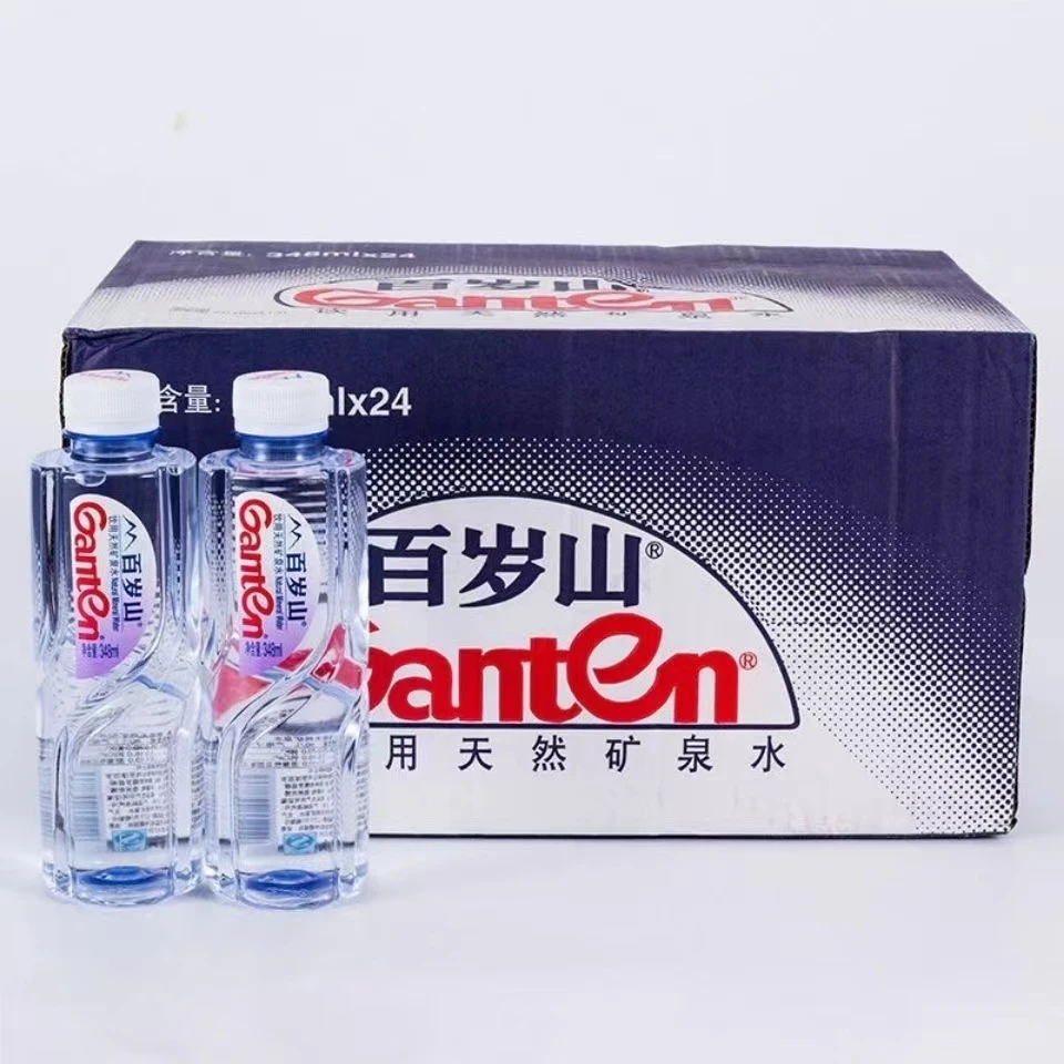 新货百岁山天然矿泉水348ml*12/24小瓶装饮用水会议用水含偏硅酸