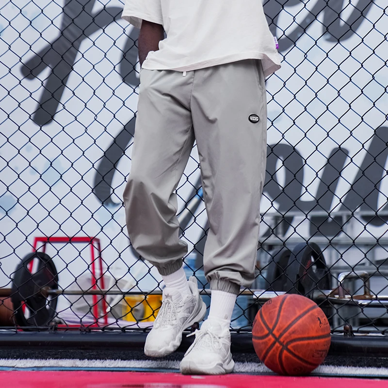有志者UZIS印记梭织速干运动卫裤男夏季潮流束脚长裤篮球训练裤子