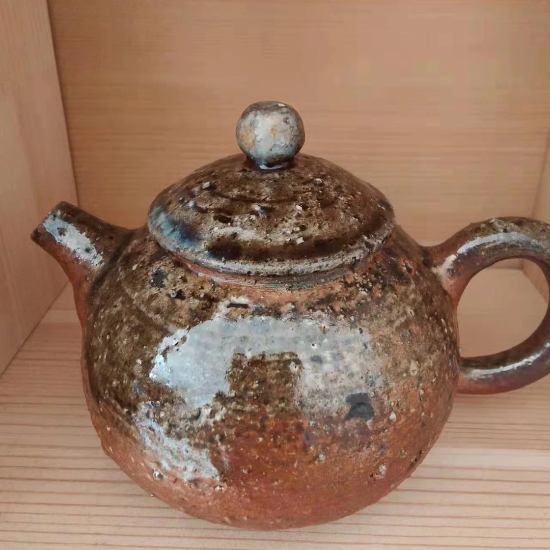 德化柴烧粗陶壶