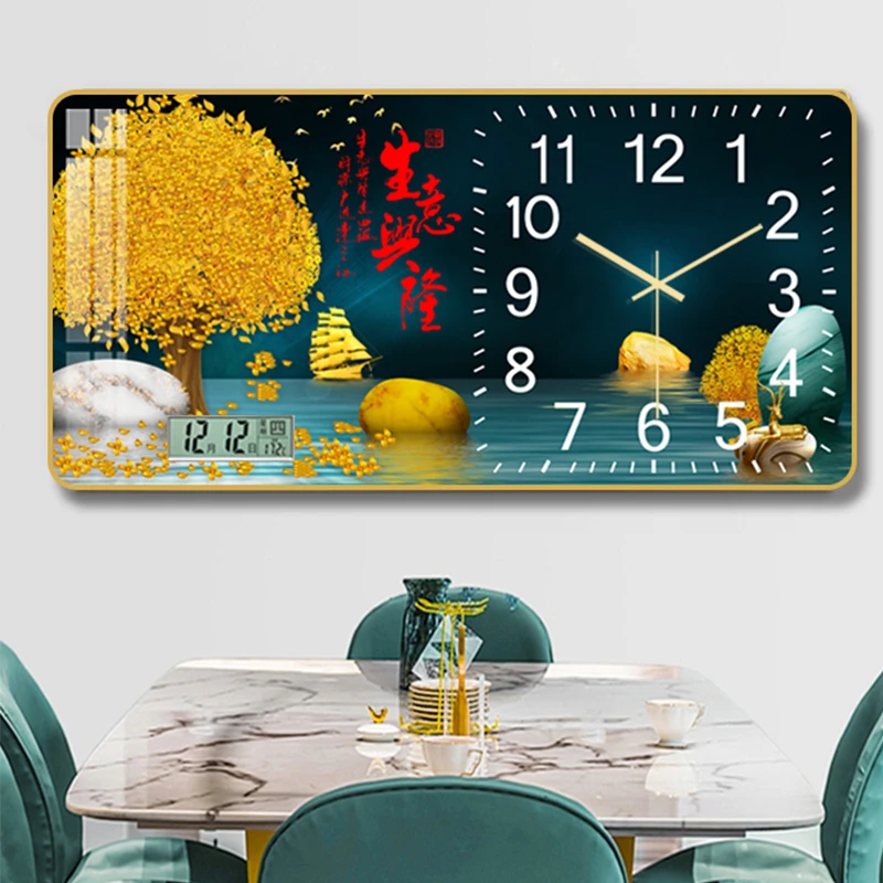 万年历 生意兴隆-轻奢挂钟时钟客厅家用时尚简约装饰表