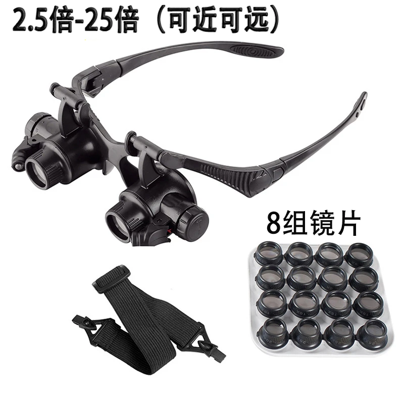 放大镜高清10000十倍排痘高倍看钻石拔黑头美容眼睛眼镜式维修表