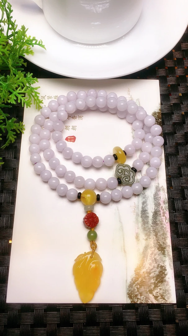 天然翡翠A货紫罗兰三圈手链