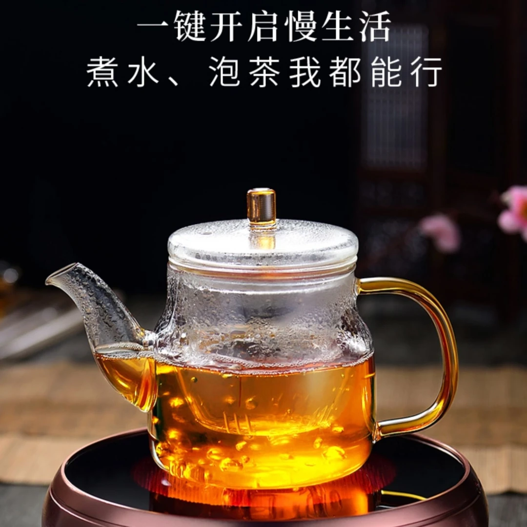 加厚泡茶壶玻璃壶茶水分离加热花茶壶