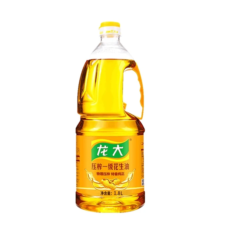 龙大压榨一级花生油1.8L＋绿豆粉丝50g×1特香植物油食用粮油瓶装