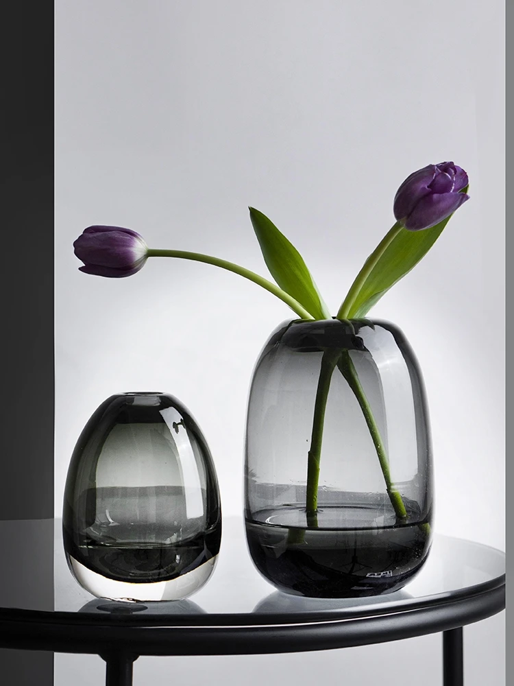 现代简约玻璃花瓶摆件客厅插花玄关边柜餐桌电视柜家居装饰品摆设