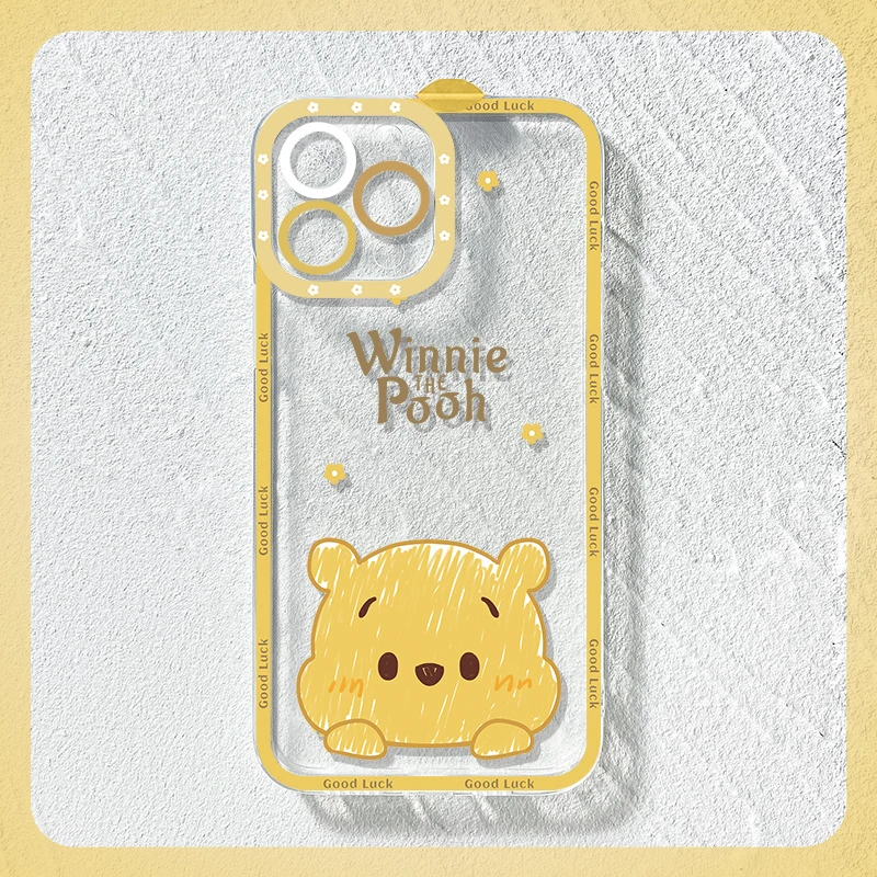 【天使眼软萌维尼】直边硅胶iPhone12卡通维尼熊手机壳苹果15