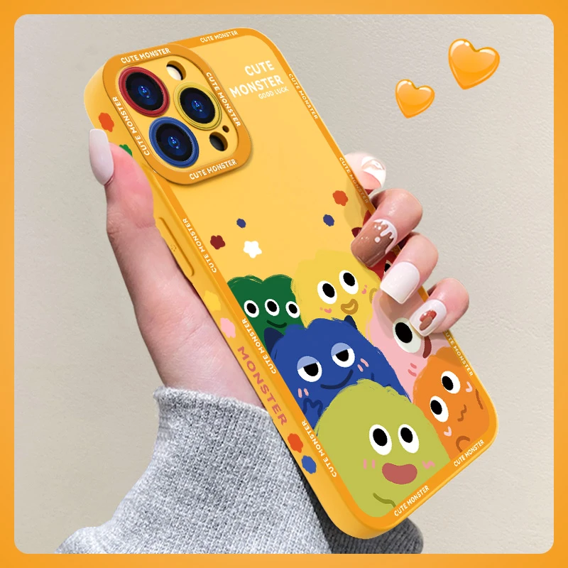 【天使眼一团怪物】手机壳iPhone13新款苹果15pro小怪兽潮硅胶软